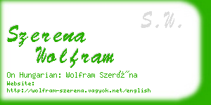 szerena wolfram business card